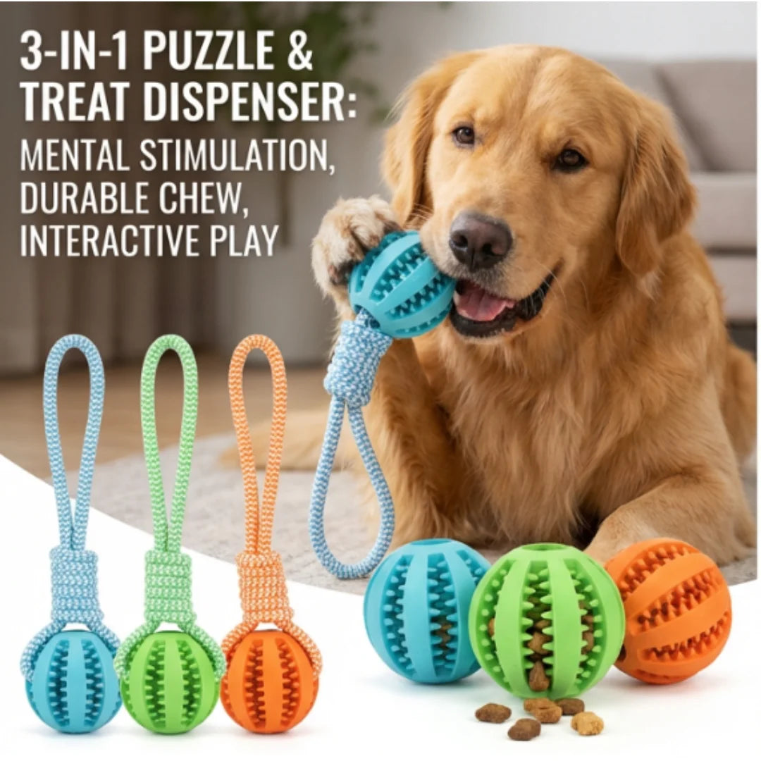 Durable Braided Rope Pet Chew Dental Cleaning Toy Ball