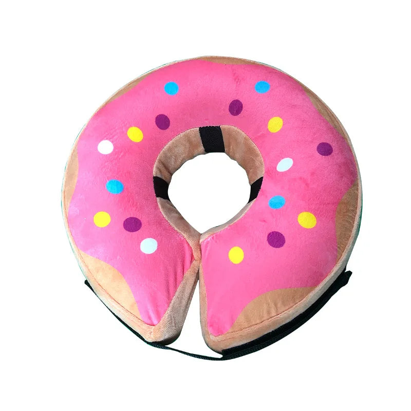 Soft Inflatable Dog Collar Post-Surgery Recovery Donut, Stops Licking Wounds