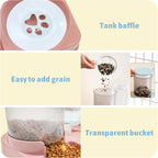 Automatic Pet Feeder Water Dispenser Set, 2 In 1