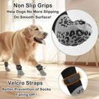 4pcs Waterproof Paw Anti-Slip Boots with Traction Socks for Injured Dogs