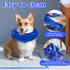 Soft Inflatable Dog Collar Post-Surgery Recovery Donut, Stops Licking Wounds