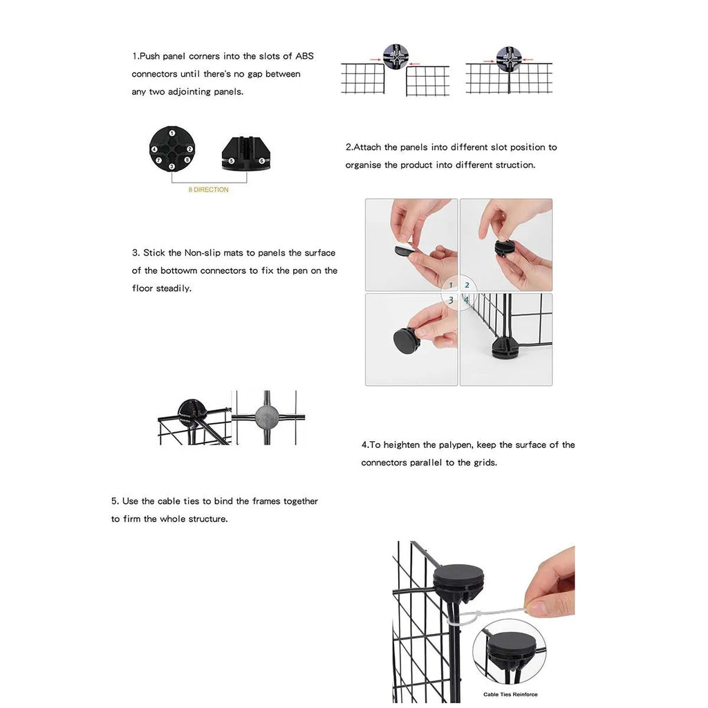 Iron Guardrail For Small Size Dogs Indoor Kennel Fence