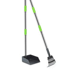 Dog Pooper Stainless Long Adjustable Handles Scooper and Tray