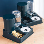 Automatic Pet Feeder Water Dispenser Set, 2 In 1