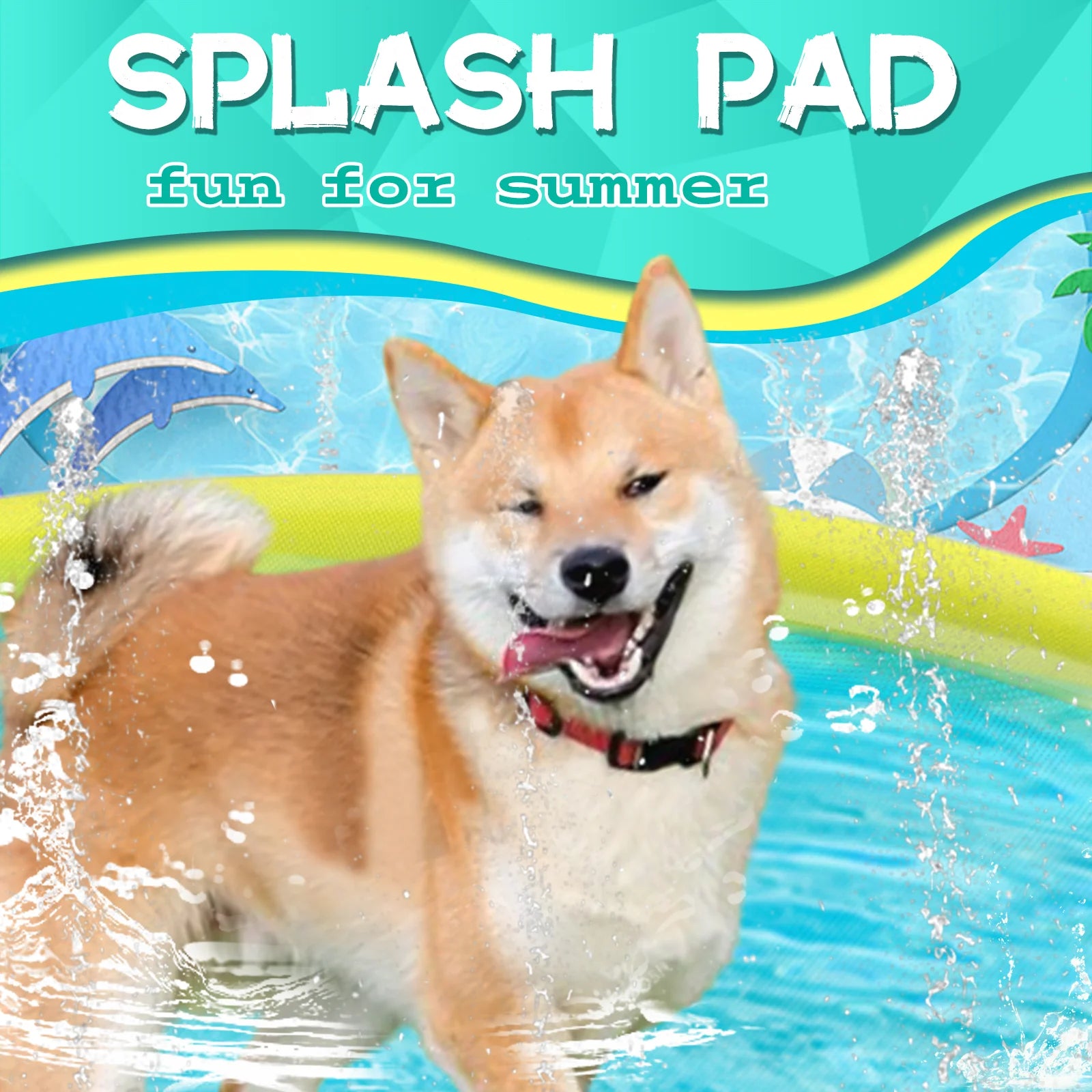 Interactive Non-Slip Sprinkler Splash Play Pad for Dogs
