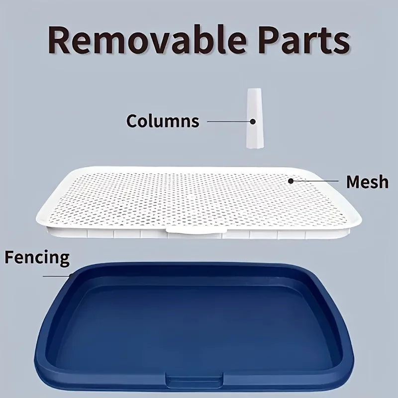 Plastic Dog Pee Pad With Removable Net, Reusable Potty Trainer Tray