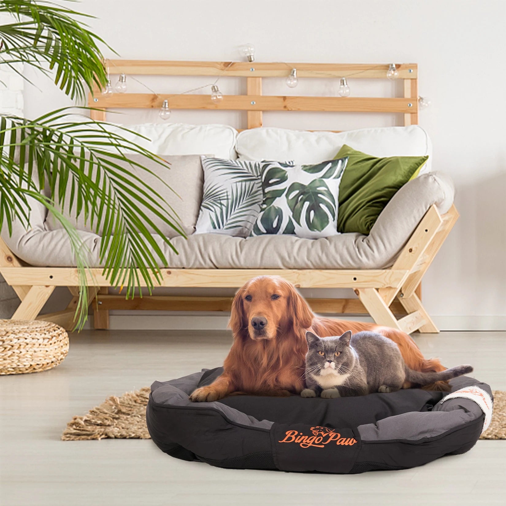 Dog Bed for All Season Calming Sleeping Cushion with Removable Cover