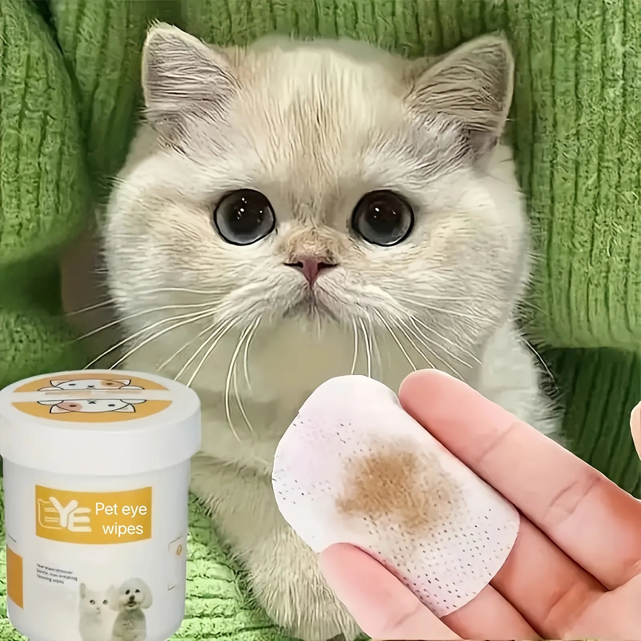 200pcs Pet Eye Wet Wipes, Gently Remove Tear Stain, Debris, Discharge