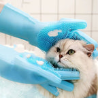 Dog bath Scrub brush Teddy silicone gloves anti-scratch and anti-bite bath