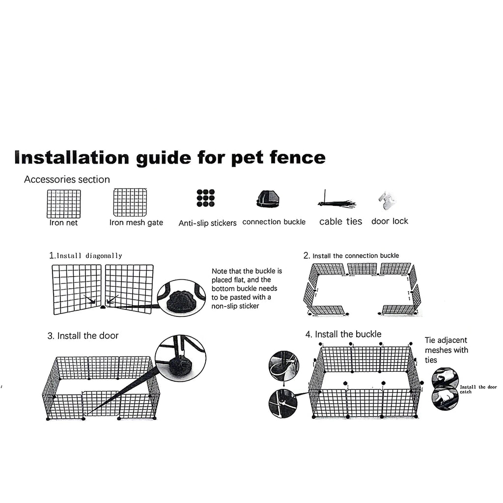 Iron Guardrail For Small Size Dogs Indoor Kennel Fence