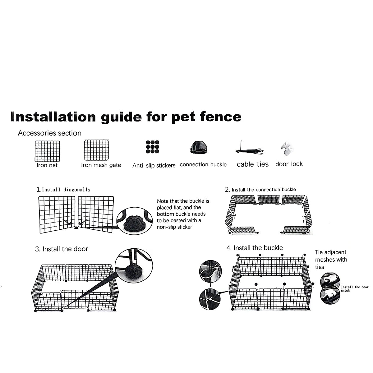 Iron Guardrail For Small Size Dogs Indoor Kennel Fence