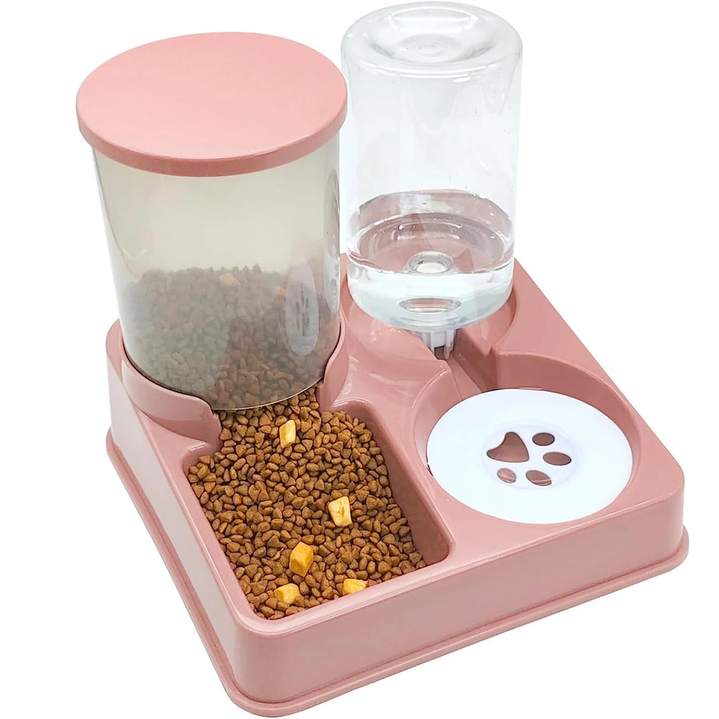 Automatic Pet Feeder Water Dispenser Set, 2 In 1