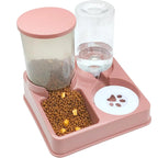 Automatic Pet Feeder Water Dispenser Set, 2 In 1