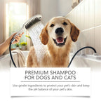Natural Pet Shampoo Removes Odor & Tangles, Flea & Insect Repellent,
