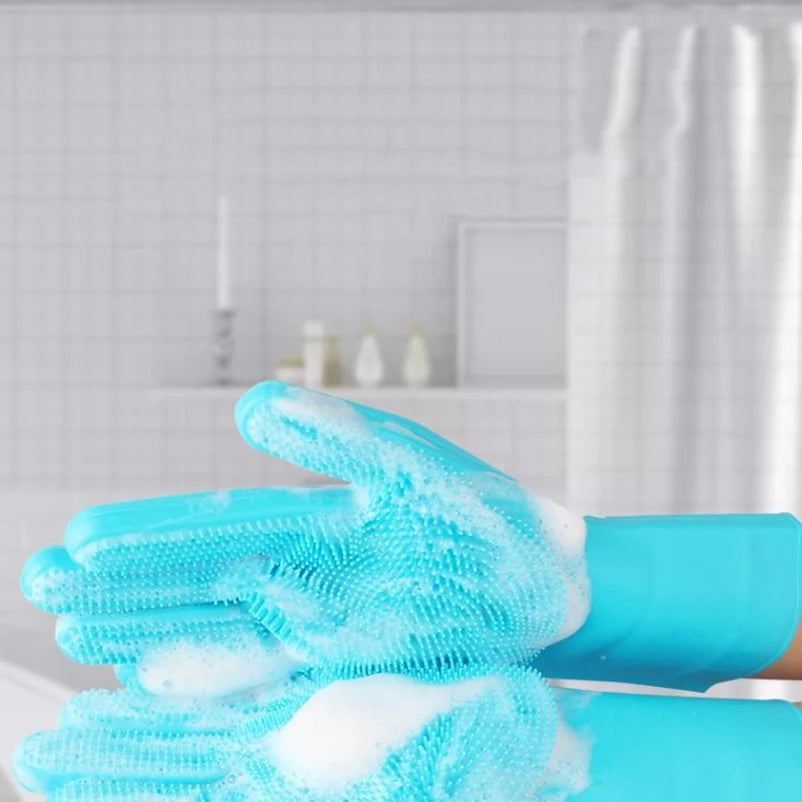 Dog bath Scrub brush Teddy silicone gloves anti-scratch and anti-bite bath