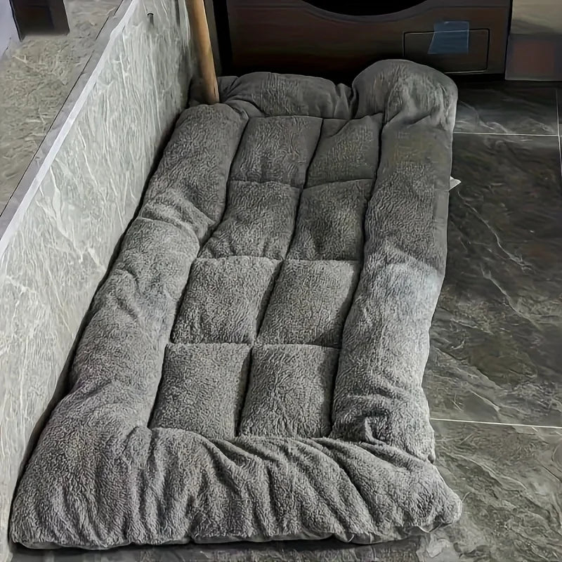 Oversized Rectangle Plush Pet Bed, Soft Polyester