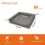 M-XXL Orthopedic Dog Calming Removable Cover Bed Bolster Microfiber Leather