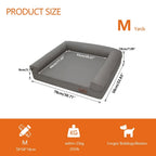 M-XXL Orthopedic Dog Calming Removable Cover Bed Bolster Microfiber Leather