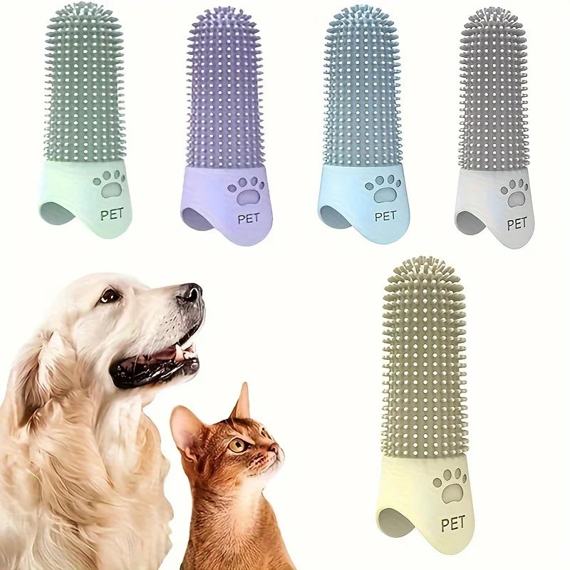Soft Silicone Dog Toothbrush 360° Finger Toothbrush