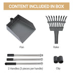 Dog Pooper Stainless Long Adjustable Handles Scooper and Tray