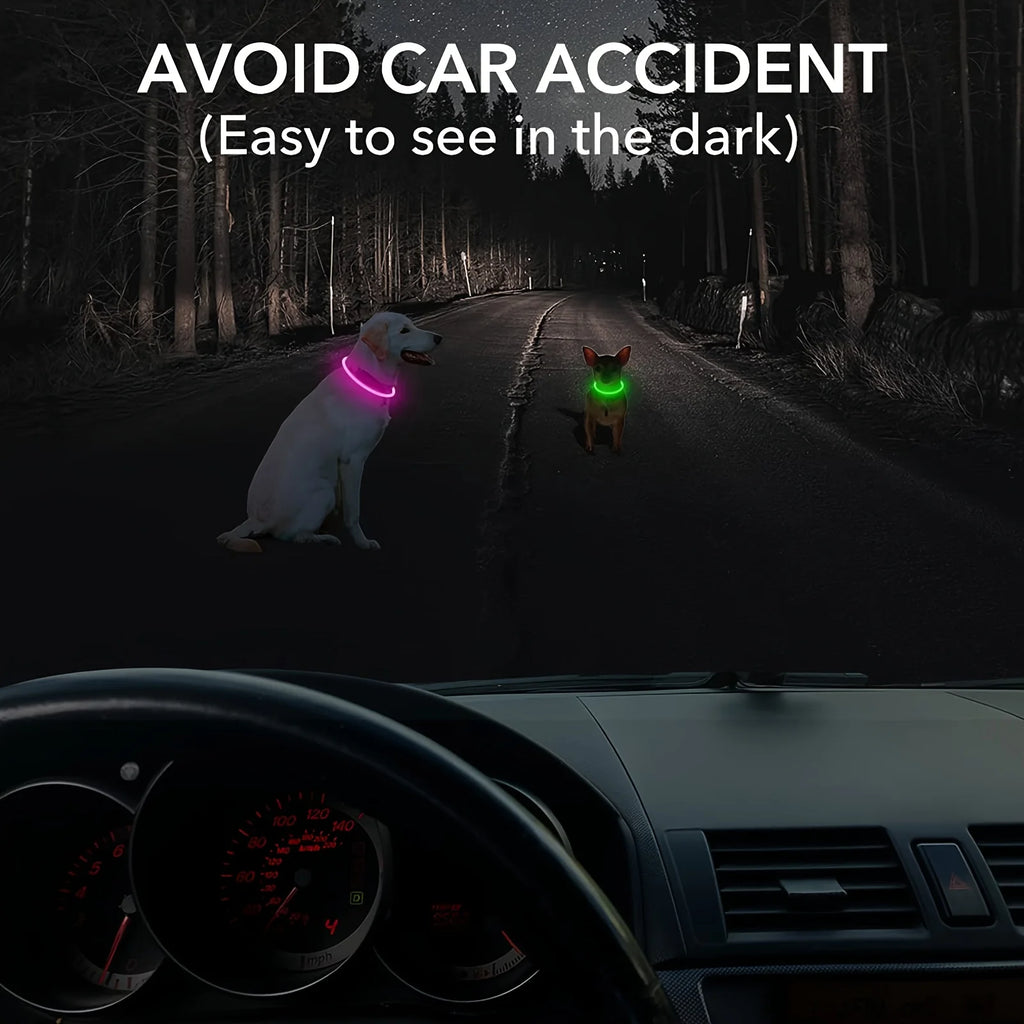 Luminous Anti-Lost Dog Collar USB Rechargeable Dog Led Light