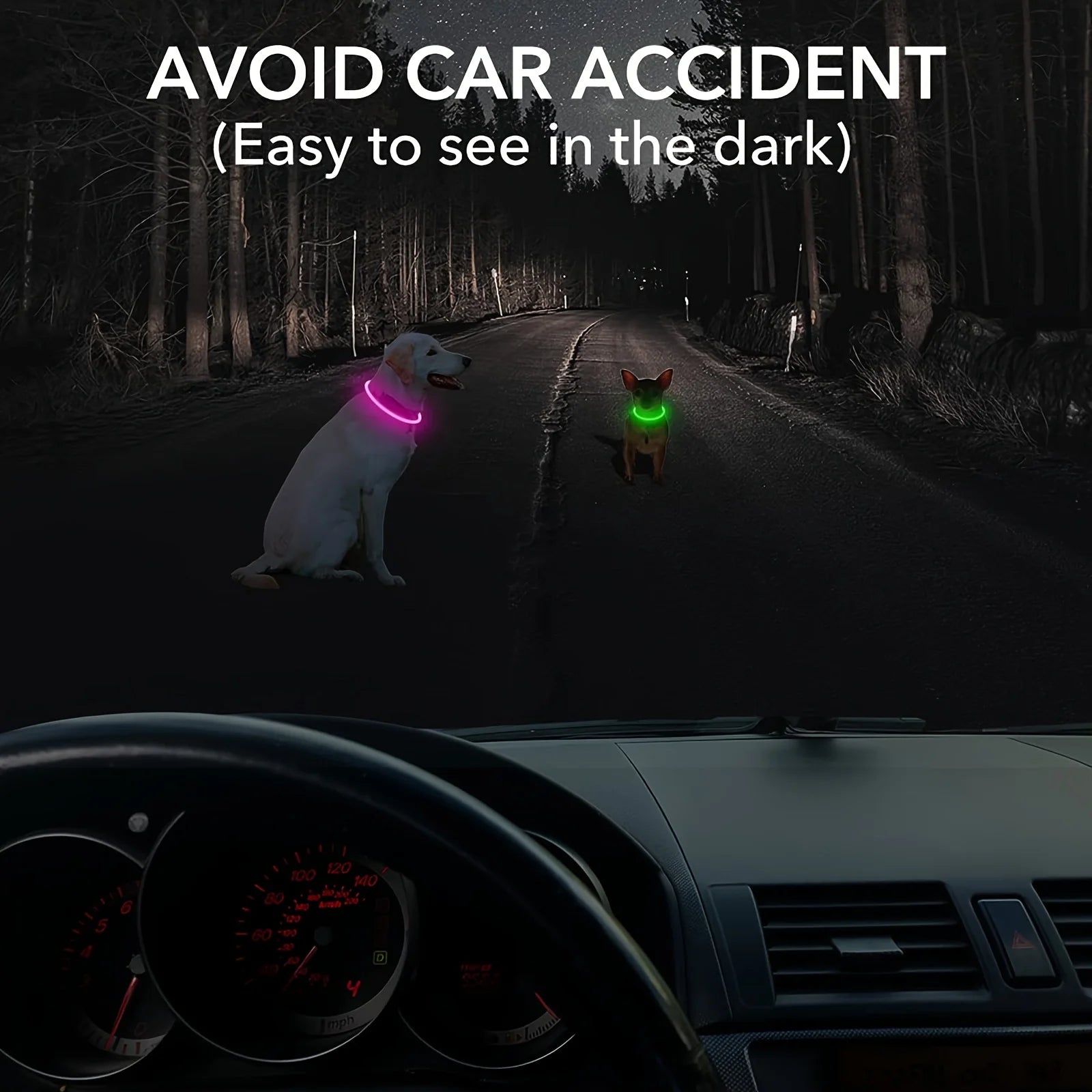 Luminous Anti-Lost Dog Collar USB Rechargeable Dog Led Light