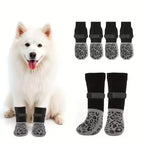 4pcs Waterproof Paw Anti-Slip Boots with Traction Socks for Injured Dogs