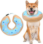 Soft Inflatable Dog Collar Post-Surgery Recovery Donut, Stops Licking Wounds