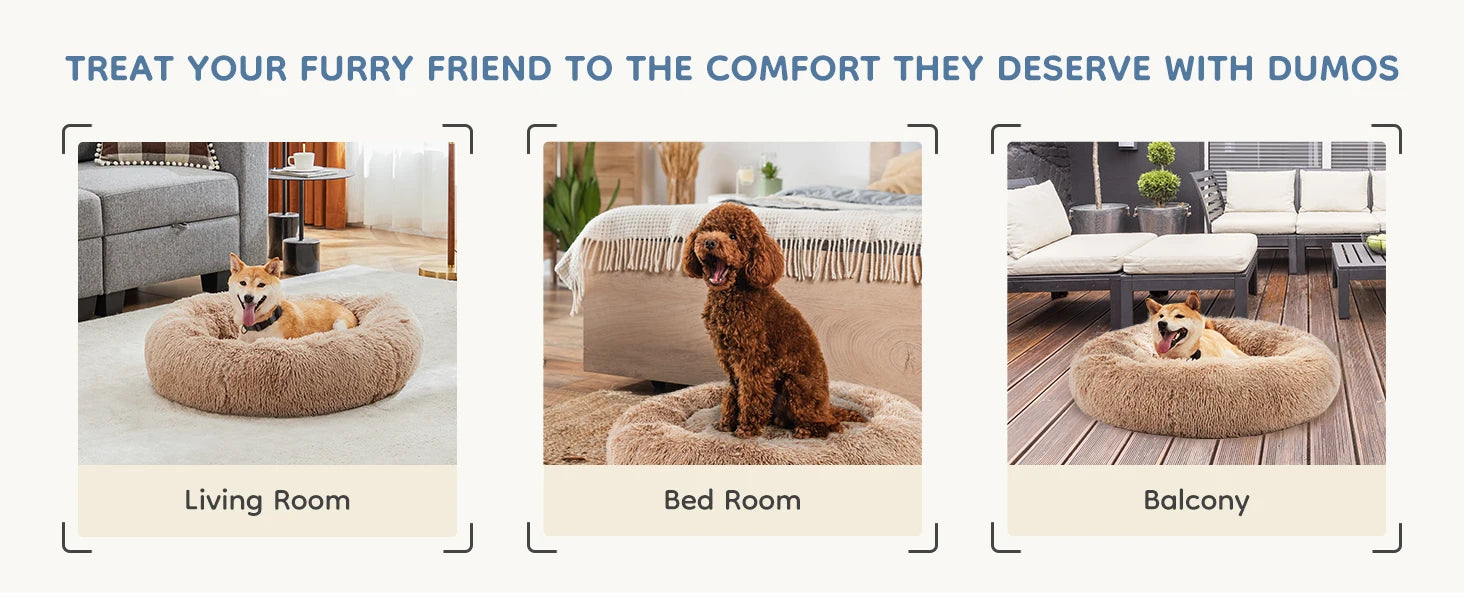 Calming Washable Anti-Slip Bed for Medium to Large Dogs