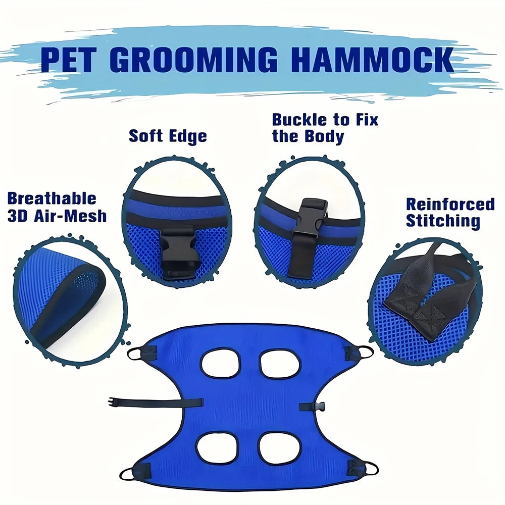 Pet Grooming Hammock Fixed Bath Bag for Nail Cutting Anti Scratch