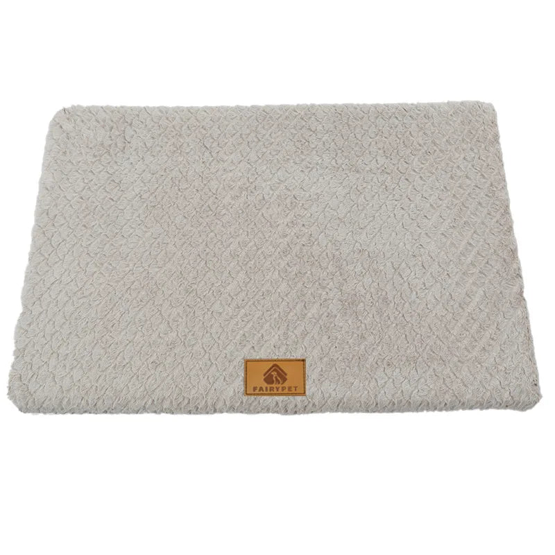 3D Foam Pet Bed With Removable Washable Waterproof Faux Cover