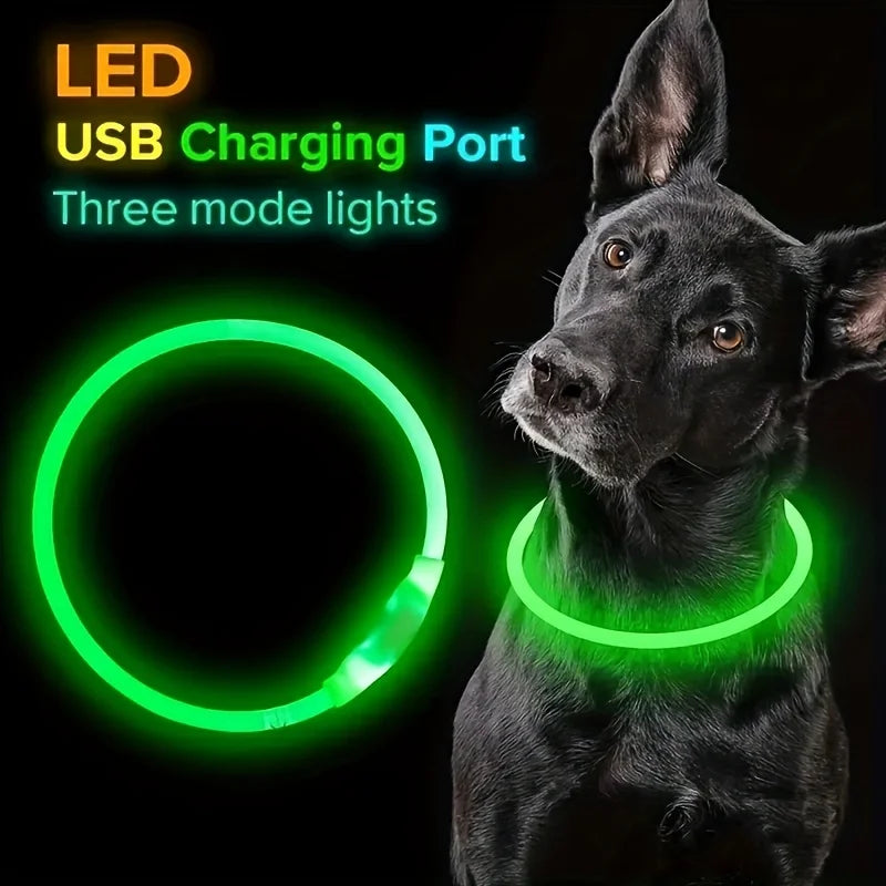 Luminous Anti-Lost Dog Collar USB Rechargeable Dog Led Light