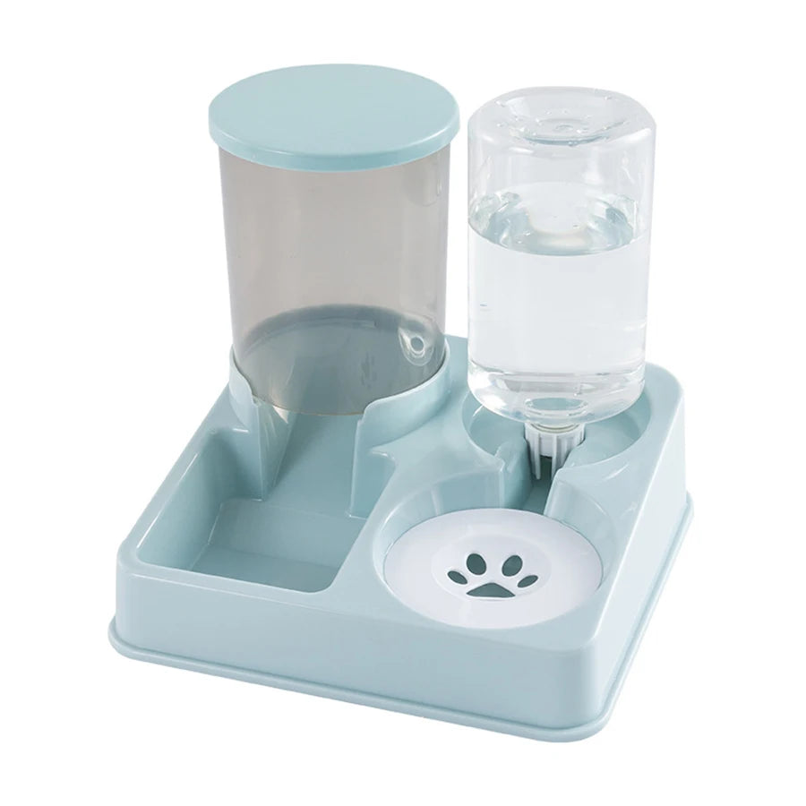Automatic Pet Feeder Water Dispenser Set, 2 In 1