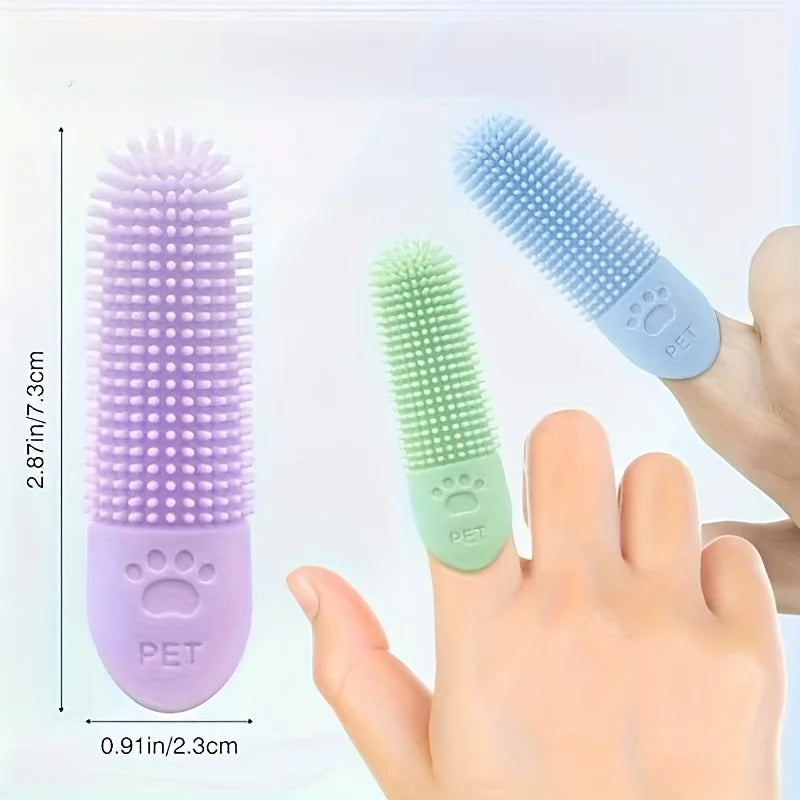 Soft Silicone Dog Toothbrush 360° Finger Toothbrush